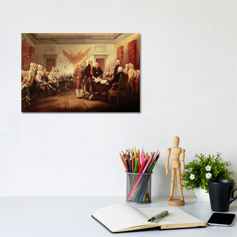 Declaration Of Independence, C.1817 (US Capitol Collection) by John Trumbull - Wrapped Canvas Print, 20.32 cm H x 30.48 cm W