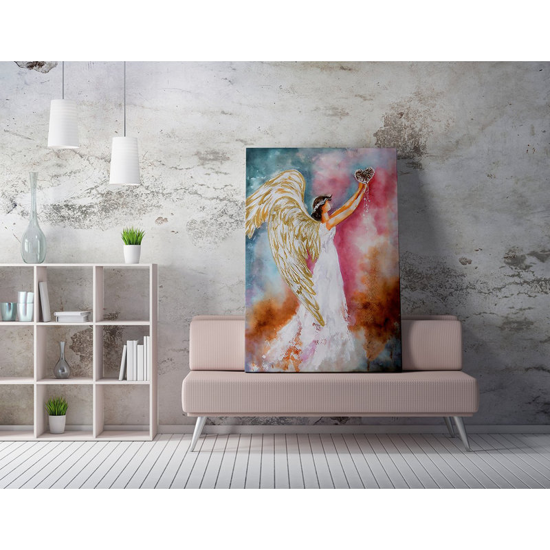 Peinture décorative sur toile, H 27,56 po x l 19,69 po