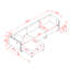 Canapé modulaire en L Chene