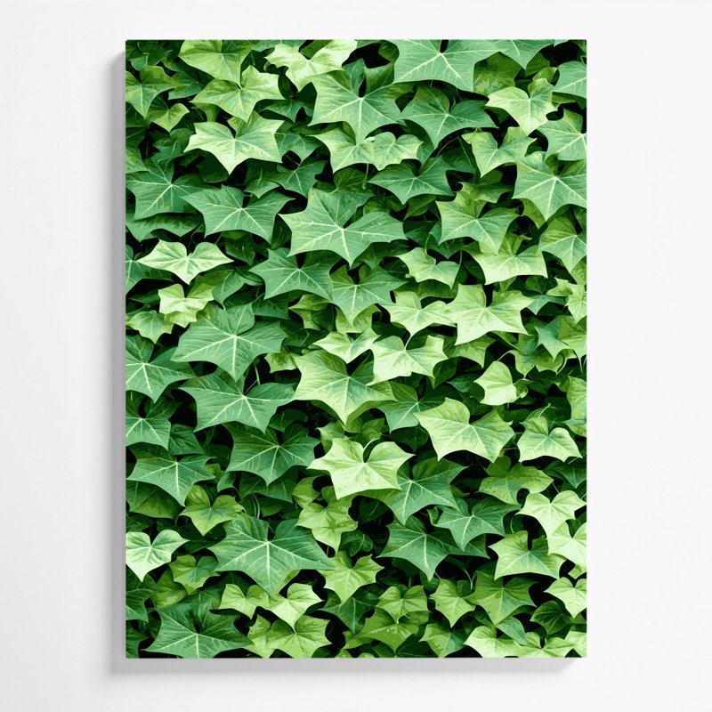 "Watercolor Botanical 50", art mural sur toile verte