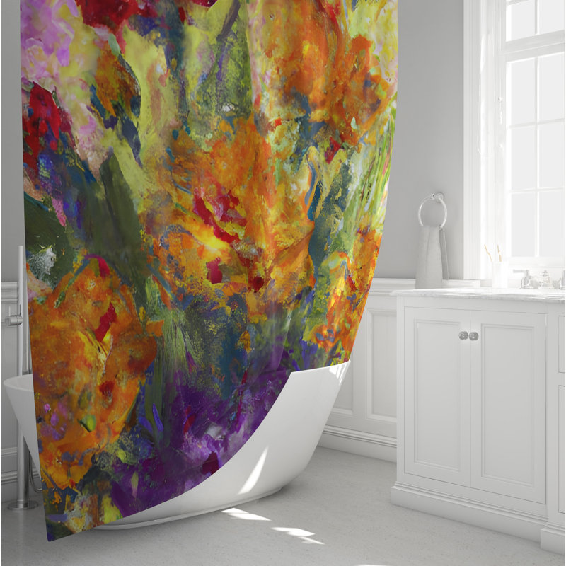 Blitar Floral Shower Curtain, 72" H x 70" W