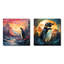 Coucher de soleil coucher de soleil pingouin charme I - ensemble de salon art mural pingouin-383801538-383801550