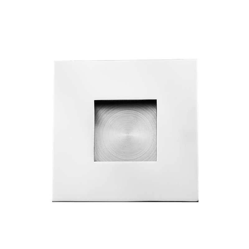 Plaque à tirer carrée, H 1,57 po x l 1,57 po x P 1 po, Acier inoxydable poli