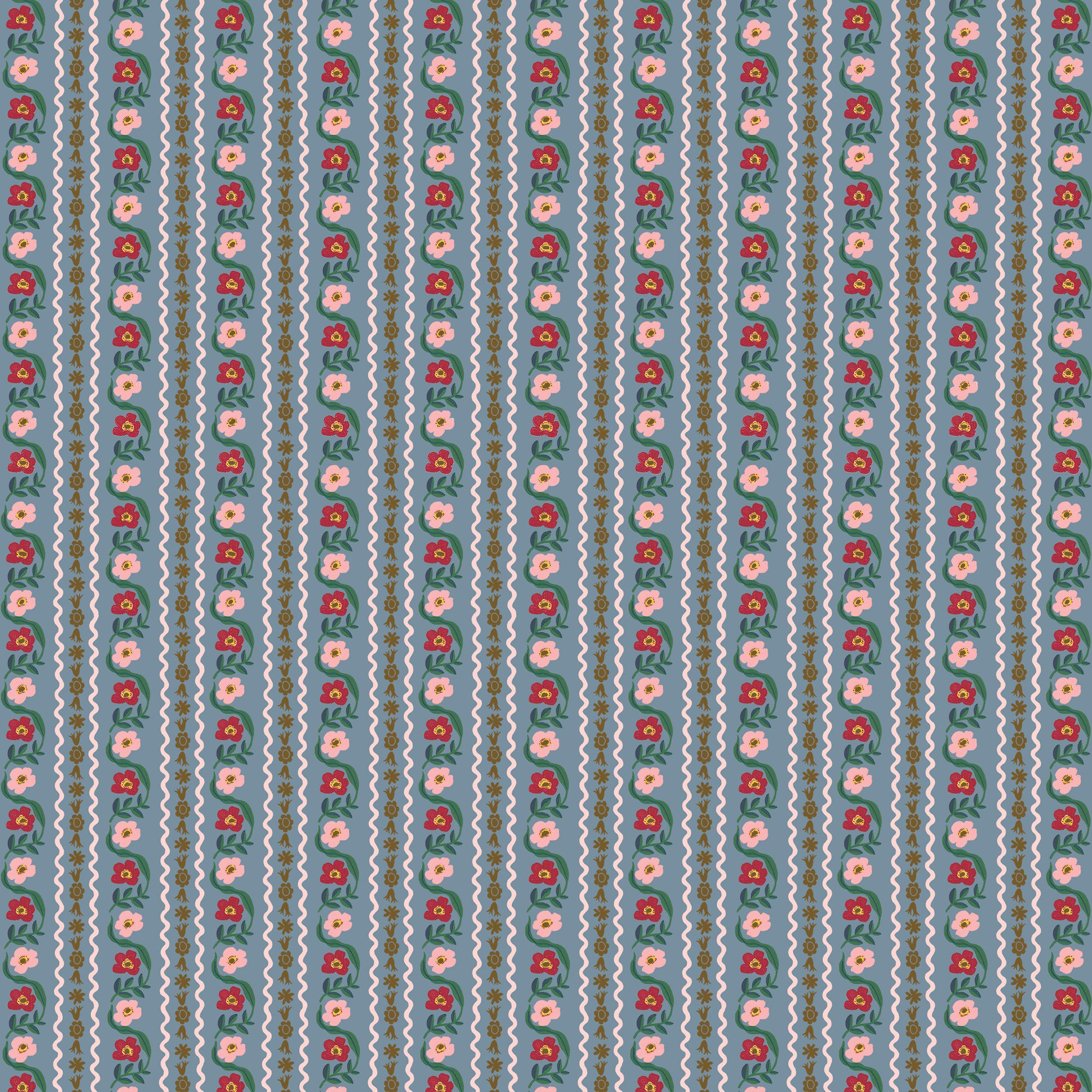 Rifle Paper Co. x Cloth & Company Yvette Office Chair, Delphine Slate, Matte Black