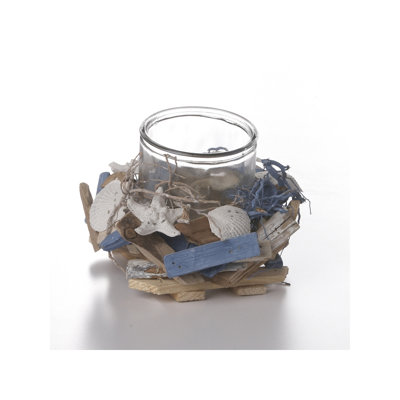 Porte-votive en verre coquillage