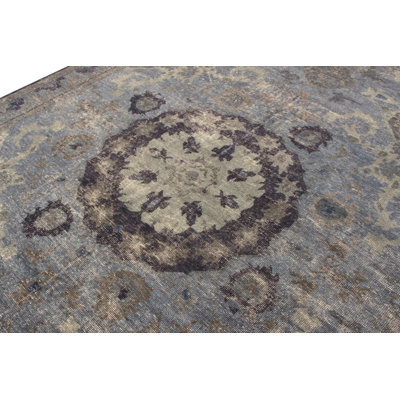 Distressed Homage Hand Knotted Wool Oriental Area Rug