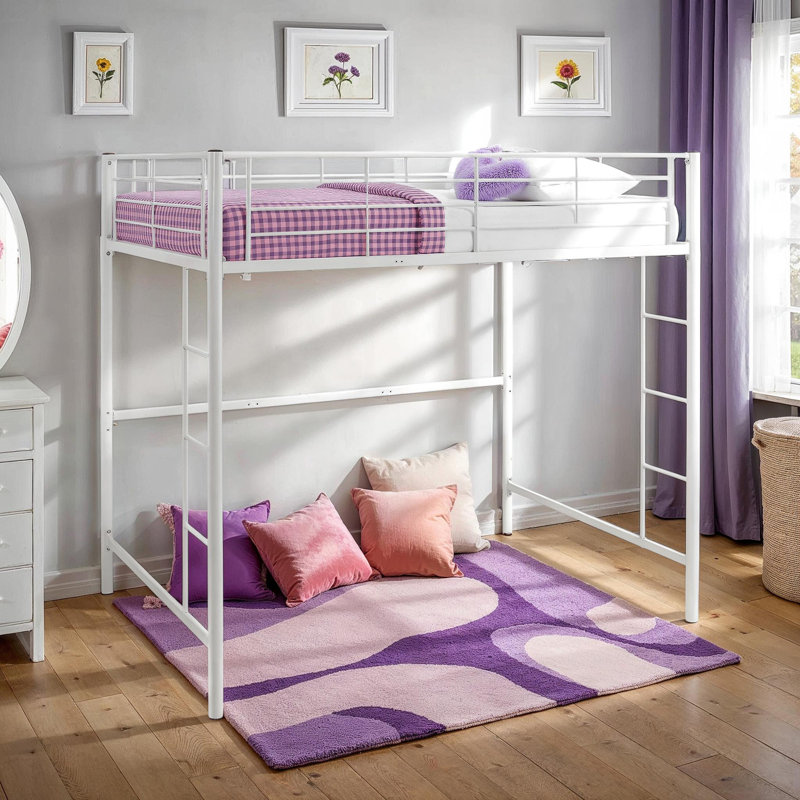 Lit mezzanine double en métal Elita de Viv + Rae ™, Blanc