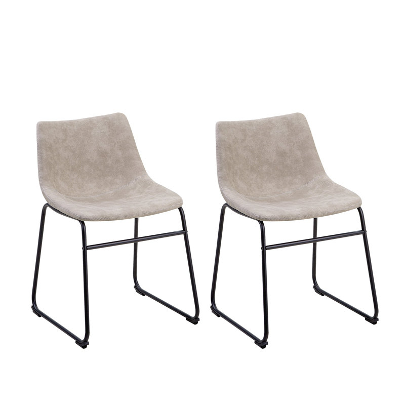 Yorba Linda 43cm H Polyester Blend Upholstered Side Chair, Beige