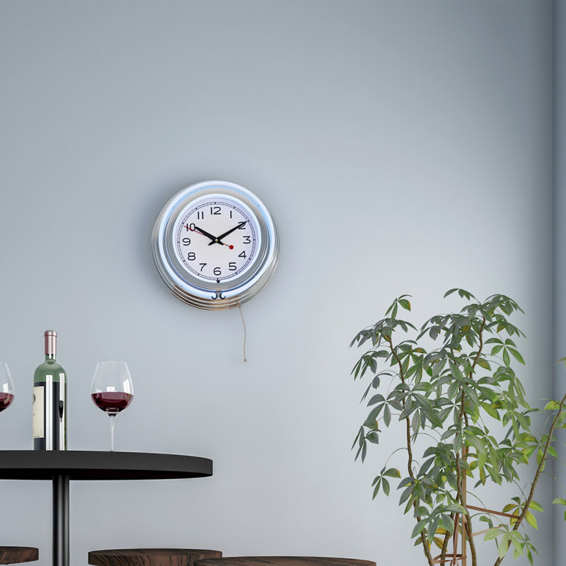 Horloge murale 14 po Atalee, Blanc