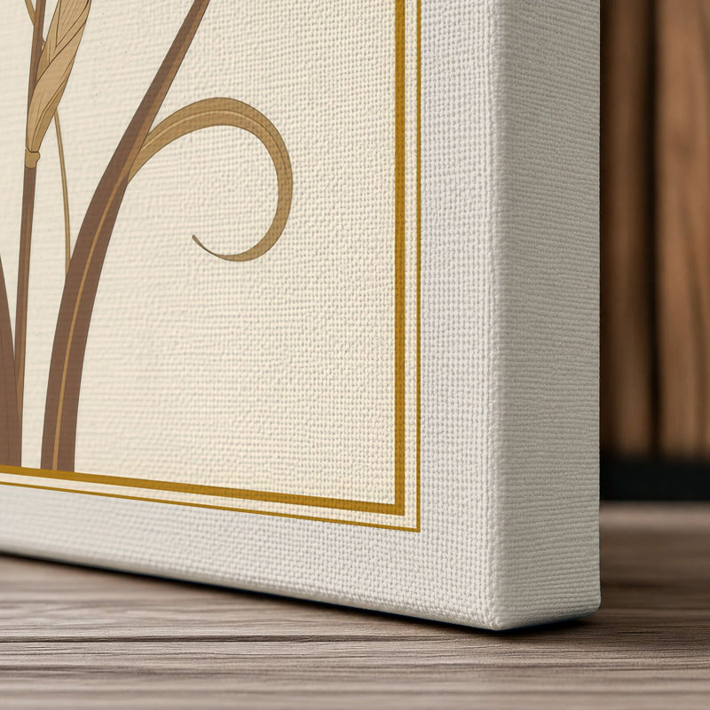 Iris Study Botanical - Wrapped Canvas, 30x20 - 76.2 x 50.8 cm, Cream Border