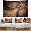 Tapisserie fleur abstraite à fleur symétrique-28498528