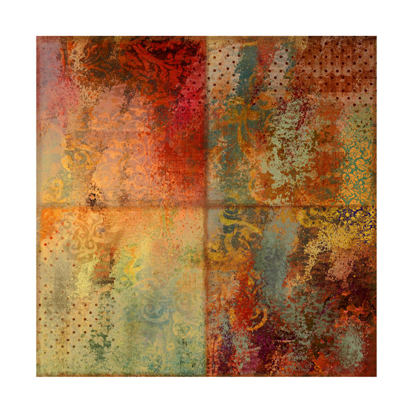 Art sur toile «Prisme et peinture I bolologien», H 35 po x l 35 po