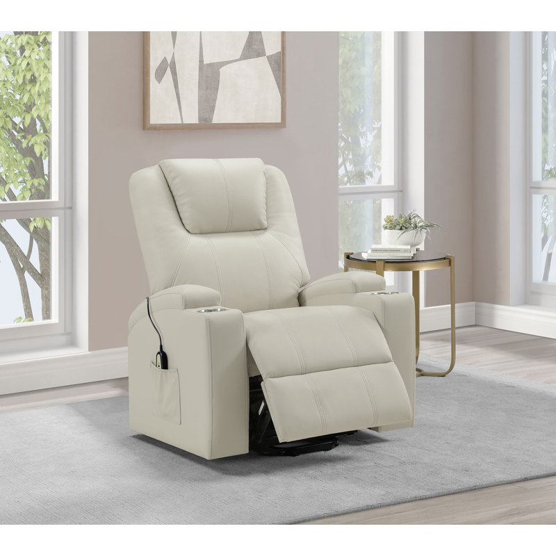 Fauteuil inclinable de massage inclinable Armstrong, Ivoire ivoire