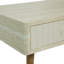 Table basse avec plateau en faux marbre plaqué, table basse moderne Mid-Century avec tiroir cannelé et pieds en bois massif, table basse pour le salon, la salle à manger, le bureau
