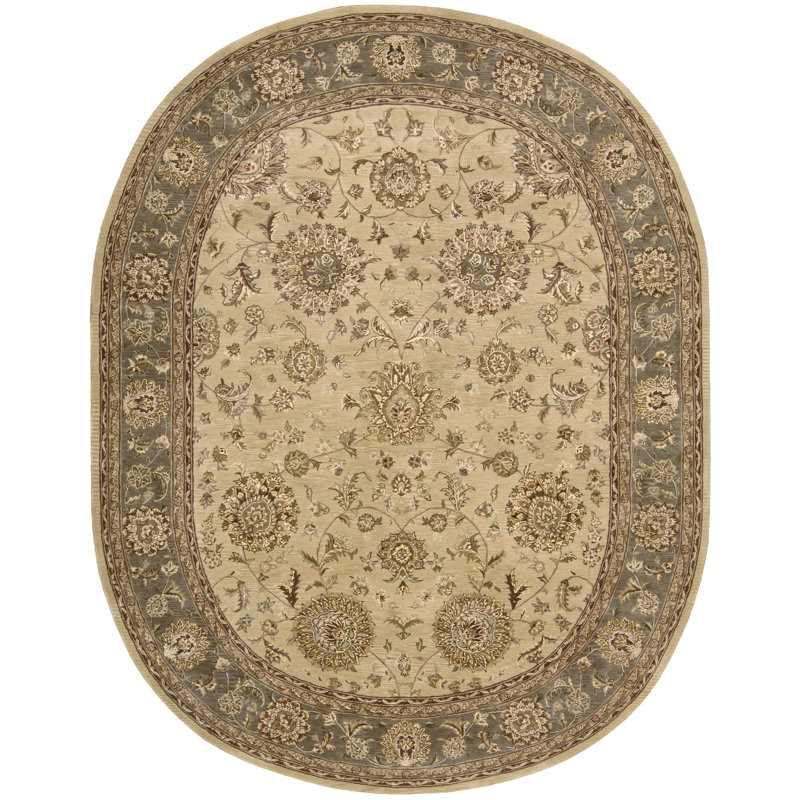 Deguzman Wool Oriental Indoor Rug, Oval 7'6" x 9'6"
