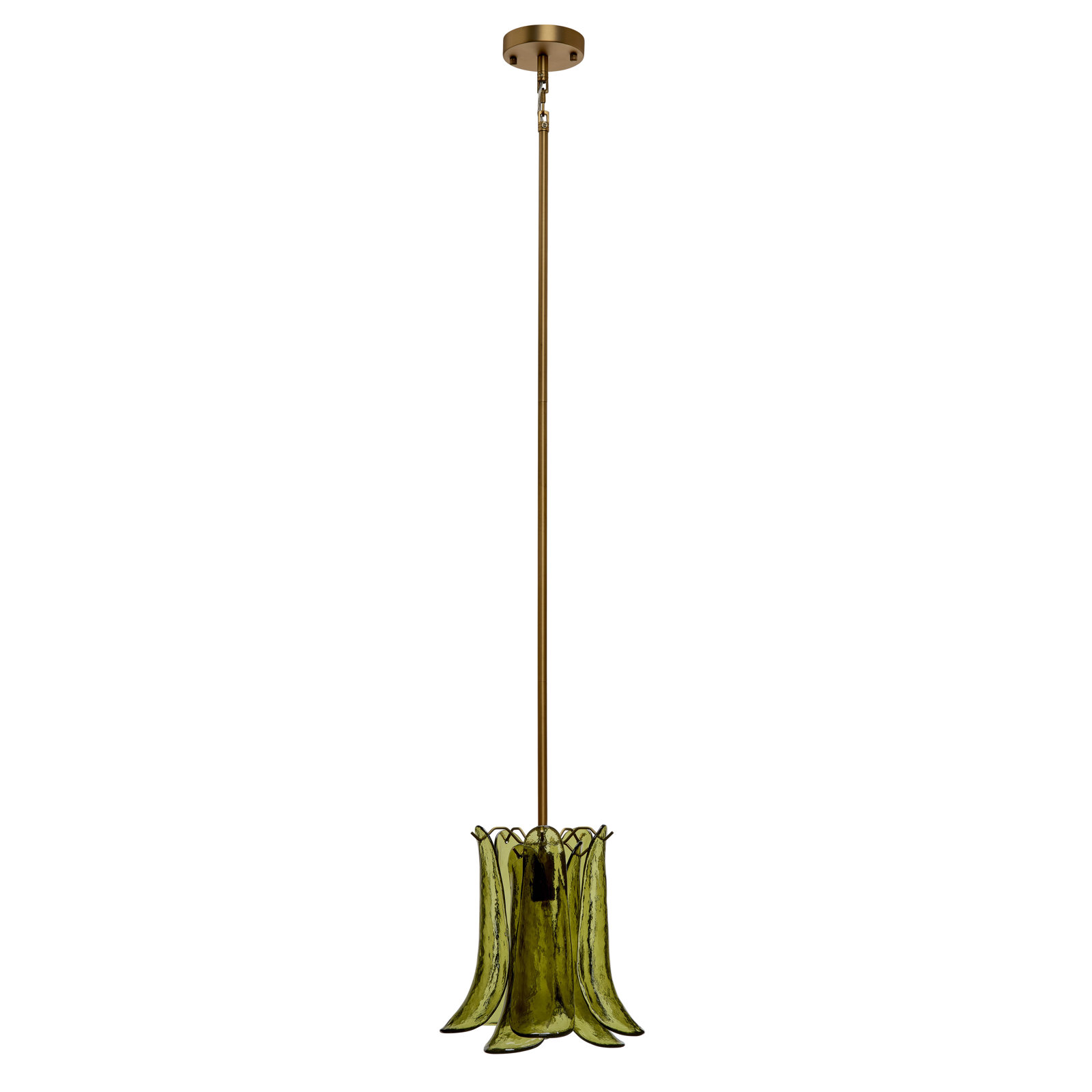 Cala 1-Light Blown Glass Pendant,, Green