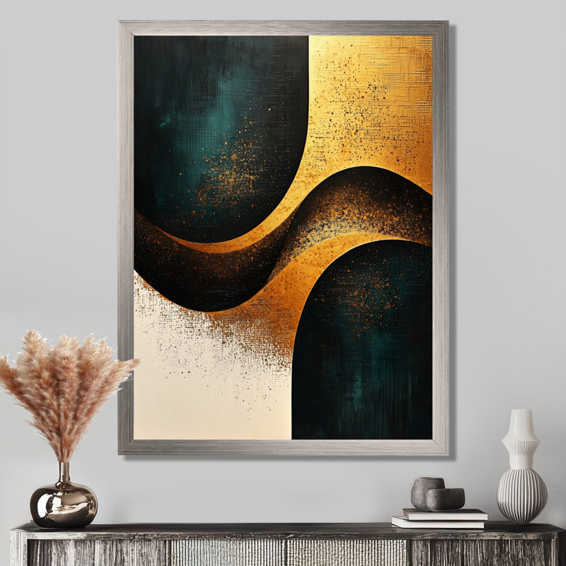 Pierre - Abstract Canvas Wall Art, Argent argent, H 32 po x l 24 po, Reproduction encadrée d'une seule photo