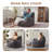 Modern Compression 39"W Oversized Corduroy Bean Bag Chair Filled with Memory Sponge-1320730024