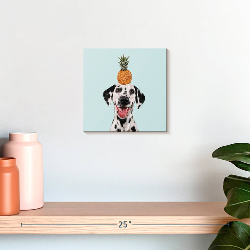 Brampt Pineapple On Dalmatian, 10" H x 10" W