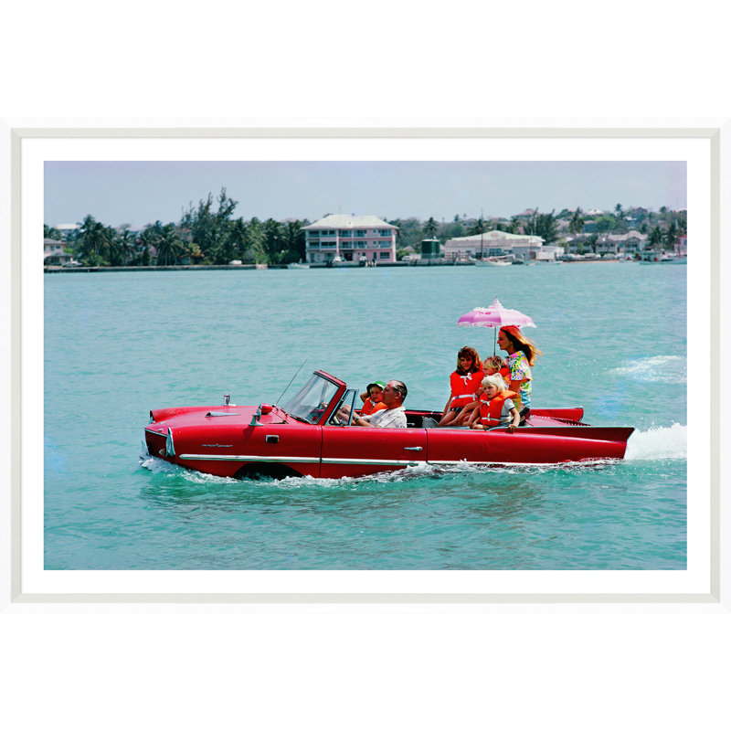 Sea Drive Print by Slim Aarons, 31.75" H x 42.75" W x 2.125" D, White Floater