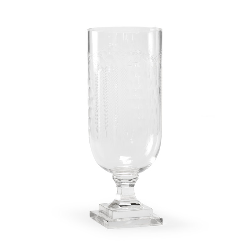 Weeping Grape Clear 15" Crystal Table Vase
