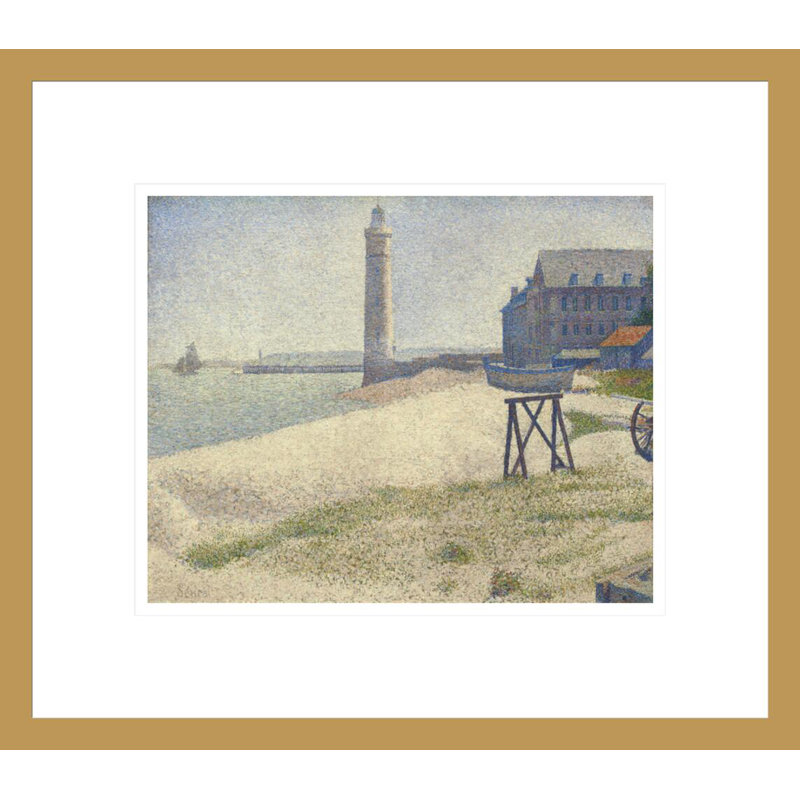 Le phare à Honfleur par Georges Seurat, impression giclée sur cadre, H 13,75 po x l 15,7 po