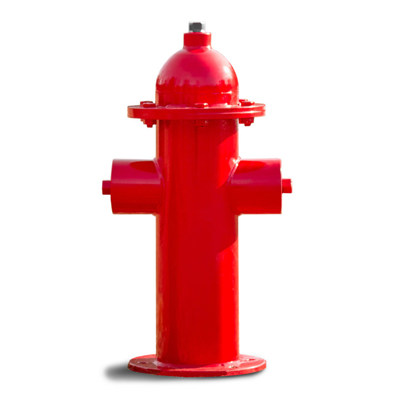 Red Plastic Surface Mounted Fire Hydrant for Dog Parks