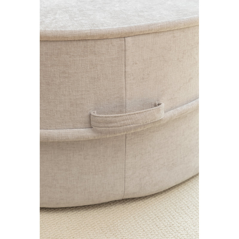 Fauteuil demi-tonneau d'appoint surdimensionné, Gris
