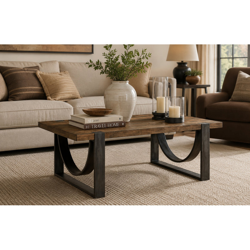 Alayah Solid Wood Top Single Coffee Table