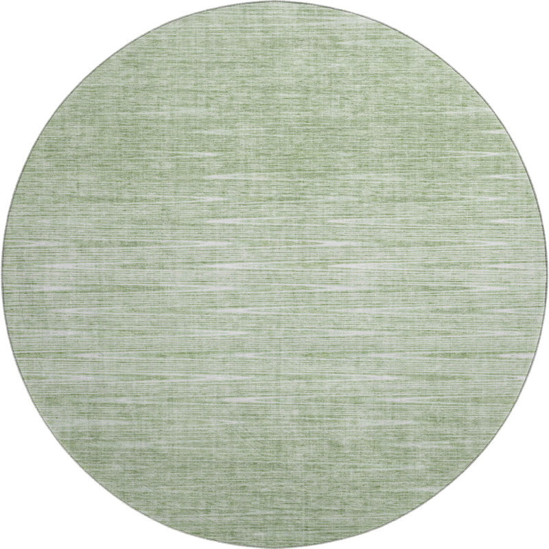Premium Machine Washable Prisco Aloe Rug, Round 8'