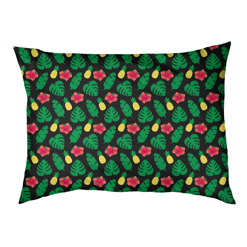 Coussin d'extérieur pour chien Campion, Très grand (l 52 po x P 42 po x H 17 po), Noir, vert et jaune