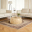 Table basse ronde en MDF de haute qualité de 34,65 pouces, de style industriel moderne, entièrement assemblée, idéale pour la maison et la cuisine.