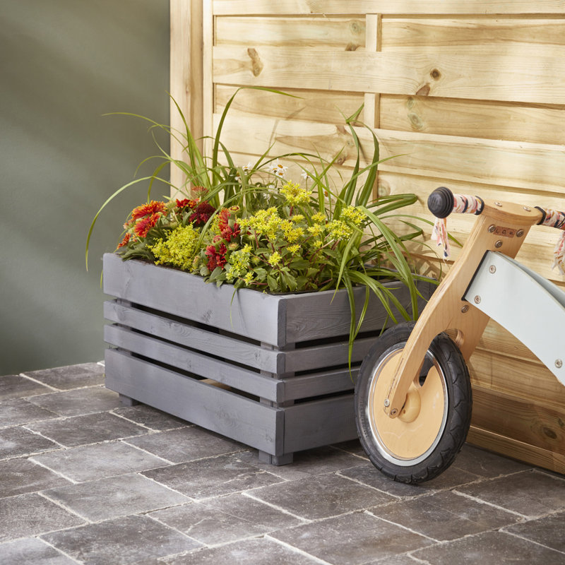 Broshous Wood Planter Box, 32cm H x 62cm W x 39cm D