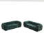 Canapé confortable en chenille moderne, design matelassé vert, parfait pour les appartements et les salons