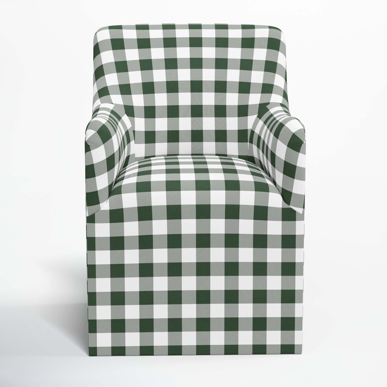 Howth Dining Armchair, Classic Gingham Evergreen