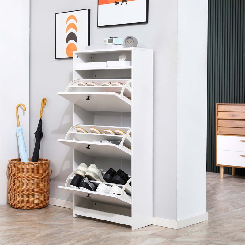 18 Pair Flip Down Shoe Storage