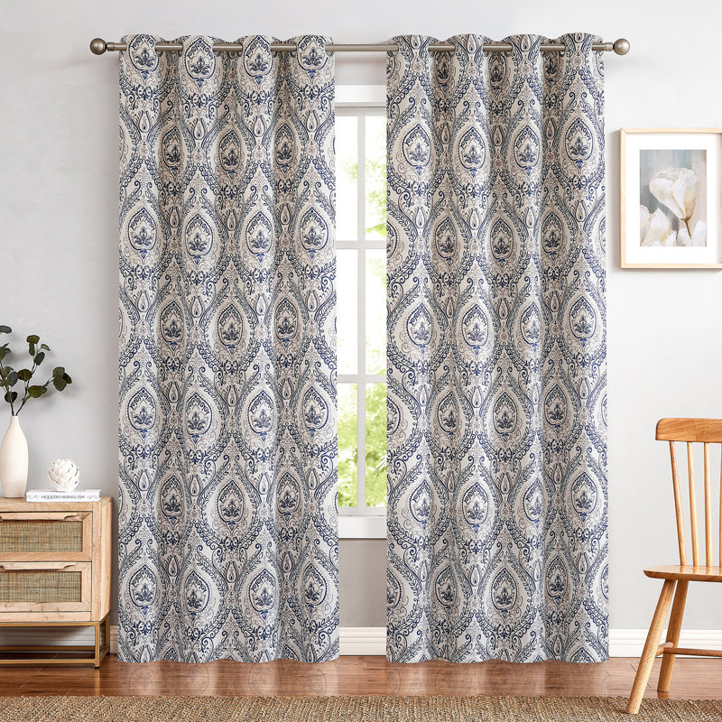 Paire de rideaux obscurcissant Bonomo, Bleu, l 50 po x L 63 po