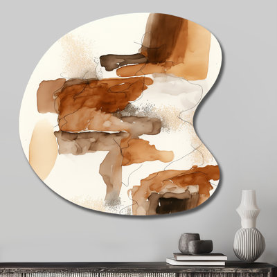 Canyon Ridge Explorations II - Art abstrait abstrait en forme de goutte d'encre liquide