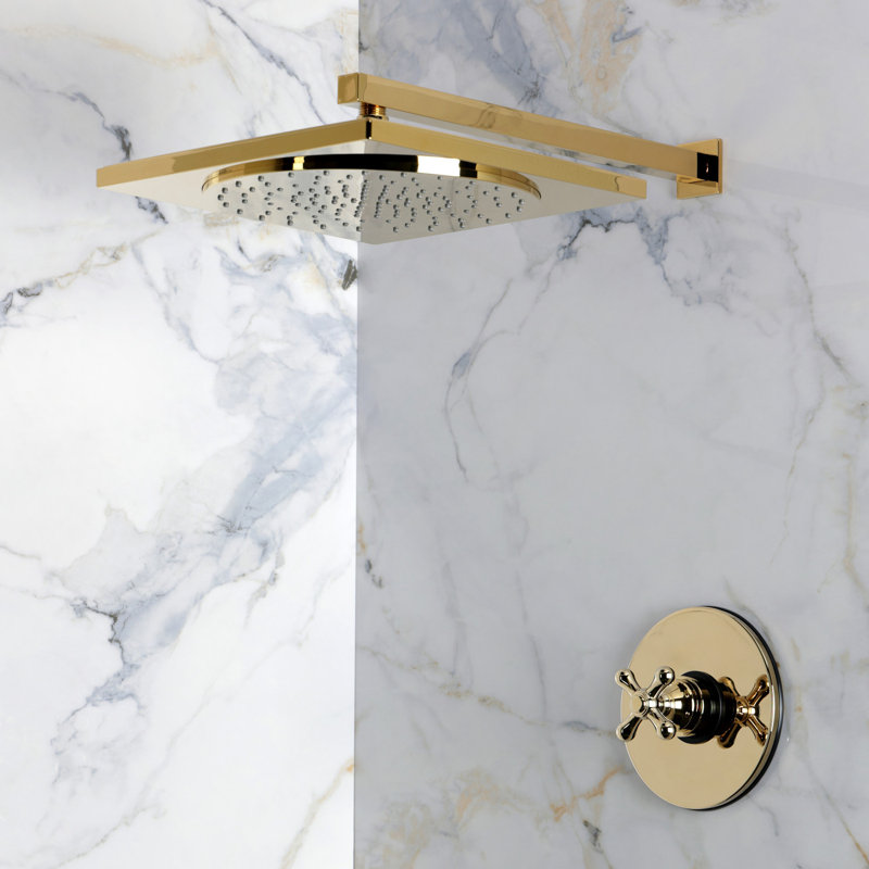 Kingston Brass Restoration Single-Handle Pressure Balanced Shower Faucet, Polished Brass