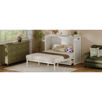 Armoire lit multifonctionnelle avec station de charge USB
