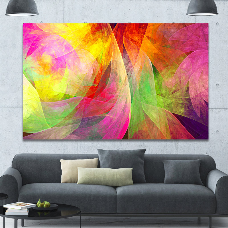« spectaculaire multi-color pattern », impression sur toile tendue, H 40 po x l 60 po x P 1,5 po