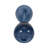 Decorative Glam Glass Hourglass Sculpture for Office Decor - Modern Object Accent for Bedroom Styling, Living Room Tabletop or Home Decoration - Blue-970907093-969638723