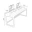 Bureau rectangulaire en bois massif brun clair-118614548-118614552