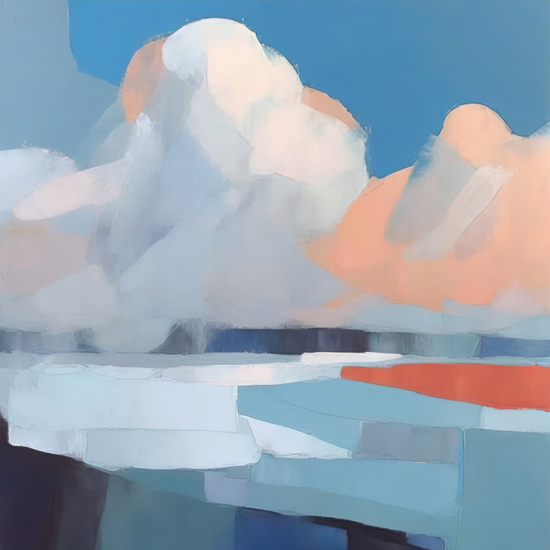 "Paysage 35" sur toile, H 36 po x l 36 po