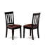 L'ensemble de mobilier de salle à manger 5 pièces comprend une table de cuisine ronde avec Dropleaf et 4 chaises de salle à manger rembourrées en similicuir de 42 po x 42 po, noir et cerise-823366000-823366001-884979590