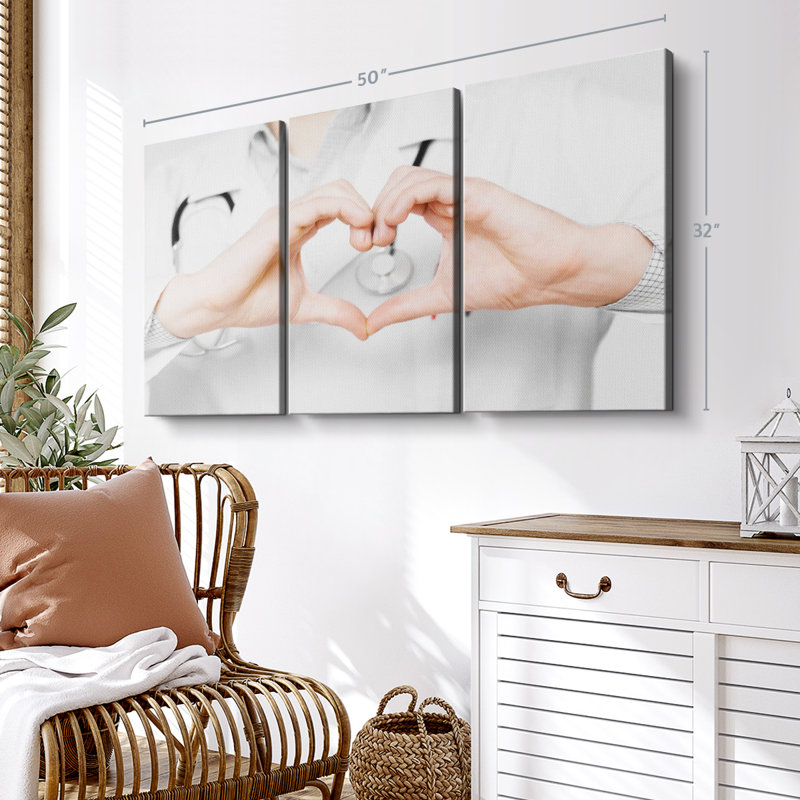 Impression romantique sur toile, H 32 po x l 50 po x P 1,25 po