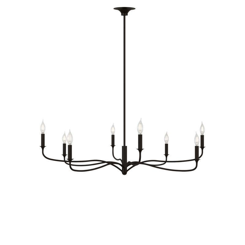 Wetherell 8-Light Chandelier, 63" H x 42" W  x 42" D, Aged Iron, 8