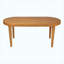Table de salle à manger 70 "ovale en bois d'acacia avec plateau à lattes, finition teck vieillie