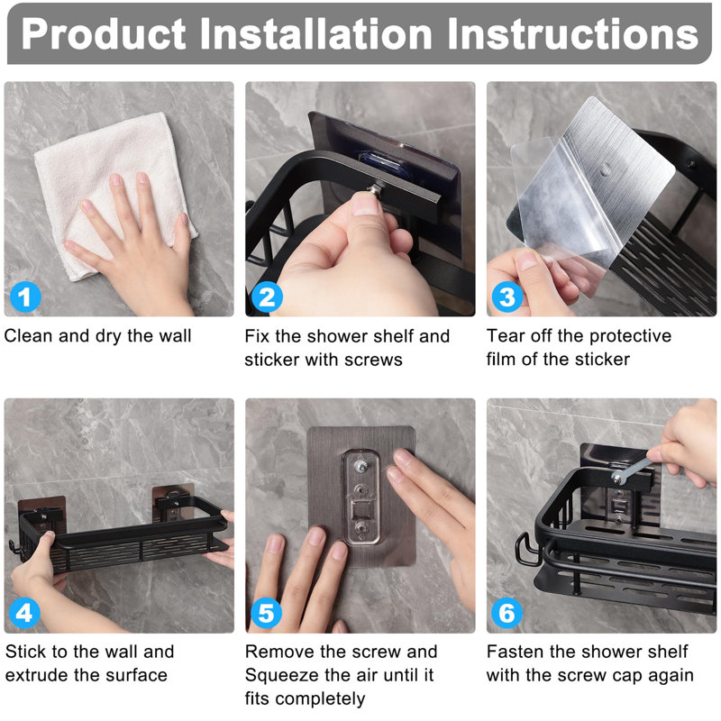 Merauke Wall Shower Caddy