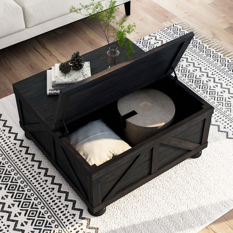 Single Coffee Table, Antique Black